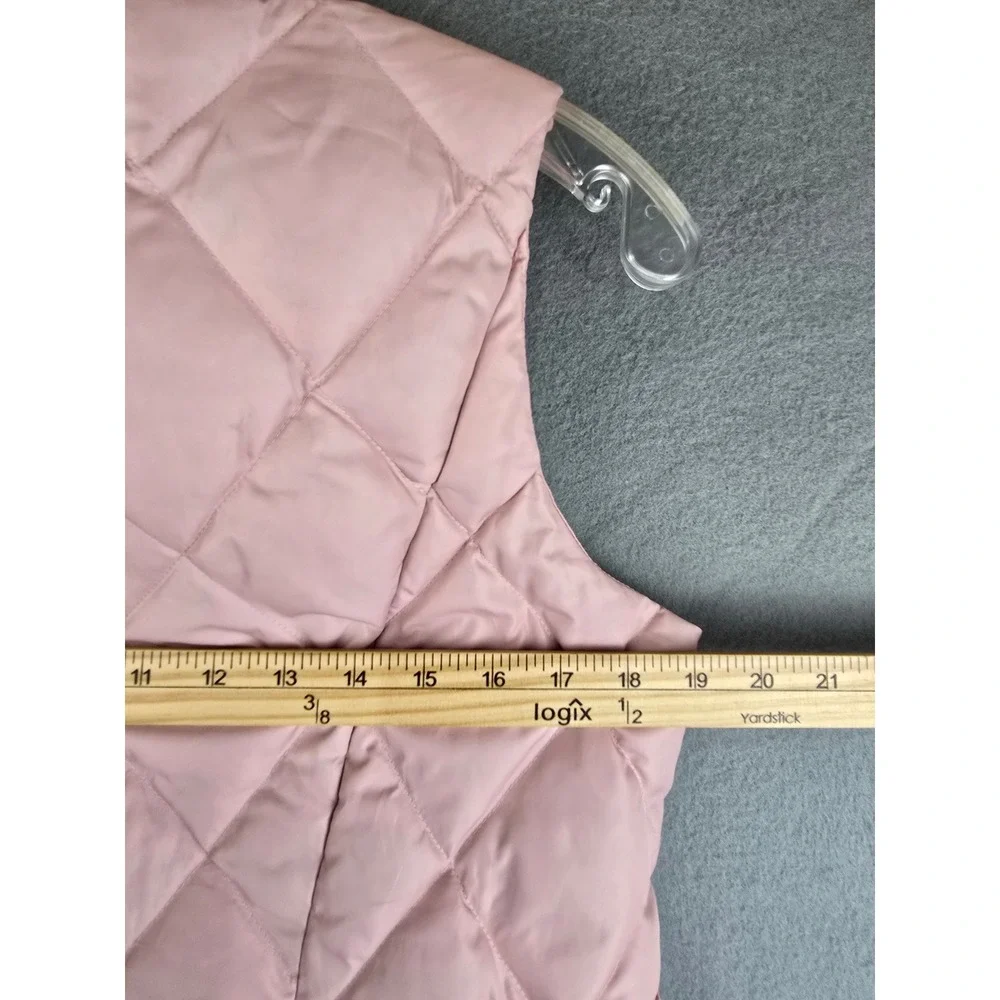 Eddie Bauer Vest Women Medium Pink Goose Down Quilted Puffer Gorpcore Outdoor